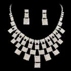 Set: Rhinestone Necklace + Earrings