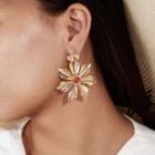 Alloy Flower Dangle Earring 1 Pair - 8206 - One Size