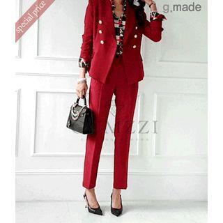 Color Blazer & Pants Office Wear Set