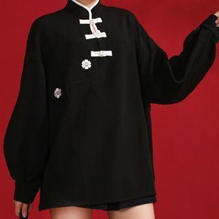 Mandarin Collar Sweatshirt