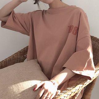 Print Midi Short-sleeve T-shirt