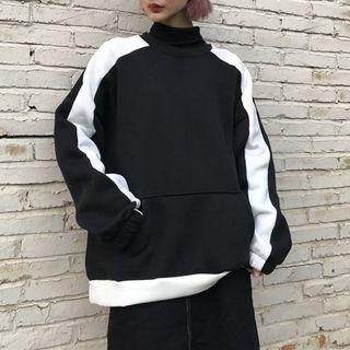 Two-tone Sweatshirt Black - One Size