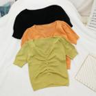 Short- Sleeve Knit Top