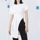 Short-sleeve Asymmetrical Twist T-shirt White - One Size
