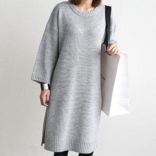 Side Slit Long Sweater