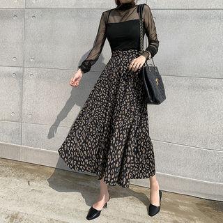 Turtleneck See-through Top Black - One Size