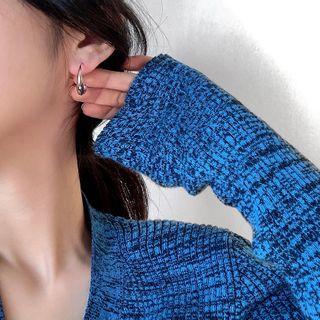 Open-hoop Earring 1 Pair - Hook Earring - Gold - One Size