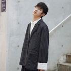 Striped Single-breasted Blazer
