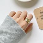 Textured Open Ring K818 - Ring - Gold - One Size