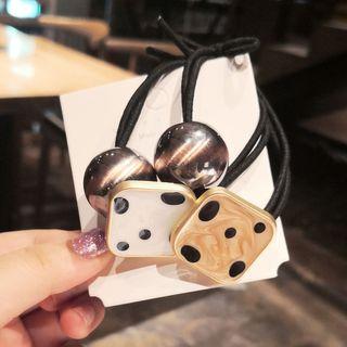 Acrylic Square & Bead Hair Tie
