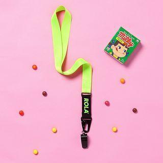Whistle-pendant Neon Strap Necklace Lime Green - One Size