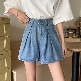 Oversized Wide-leg Denim Shorts