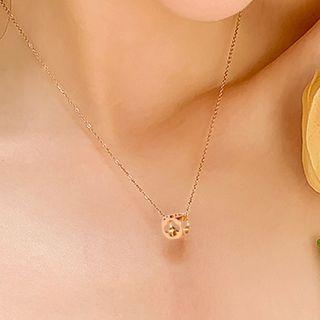 Stainless Steel Clover Pendant Necklace 1663 - Necklace - One Size