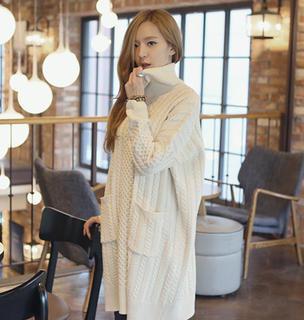 Turtleneck Cable-knit Dress