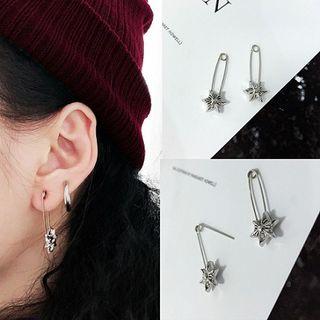 Stainless Steel Safety Pin Dangle Earring