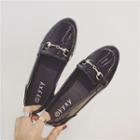 Faux Patent Leather Loafers