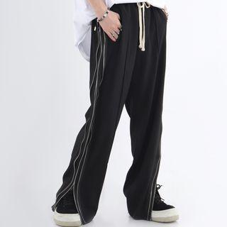 Zipper Wide Leg Pants