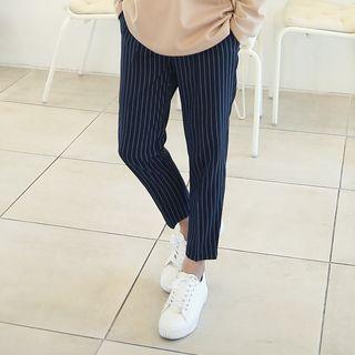 Drawstring-waist Striped Dress Pants In 2 Designs