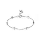 925 Sterling Silver Simple Fashion Round Bead Bracelet Silver - One Size