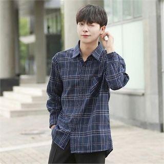 Loose-fit Cotton Plaid Shirt