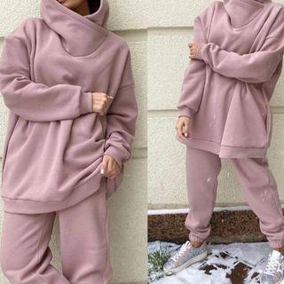 Set: Plain Oversize Hoodie + Sweatpants