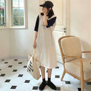 Short-sleeve T-shirt / Midi Lettering Tank Dress