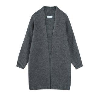 Plain Medium Long Sweater Jacket