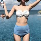 Halter-neck Two-tone Bikini