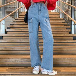 Cargo-pocket Wide-leg Jeans