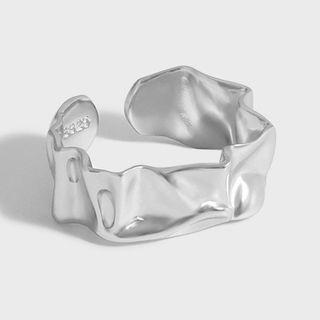 Irregular Shirred Open Ring