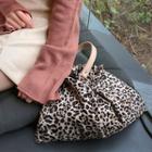 Leopard Fabric Hobo Bag