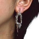 Irregular Alloy Dangle Earring Silver - One Size