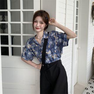 Short-sleeve Dyed Shirt + Wide-leg Shorts