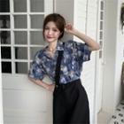 Short-sleeve Dyed Shirt + Wide-leg Shorts