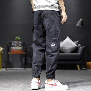 Plain Applique Cargo Harem Pants