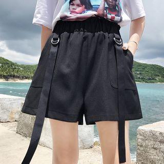 Long Strap Wide-leg Shorts