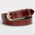 Genuine-leather Stitched Belt