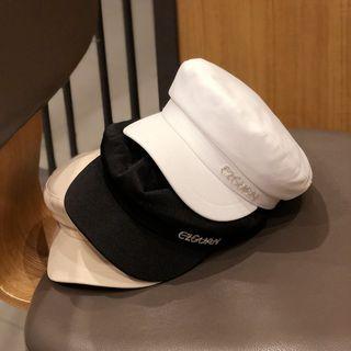 Rhinestone Letter Newsboy Cap