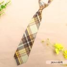 Plaid Neck Tie Jk043 - Yellow - One Size