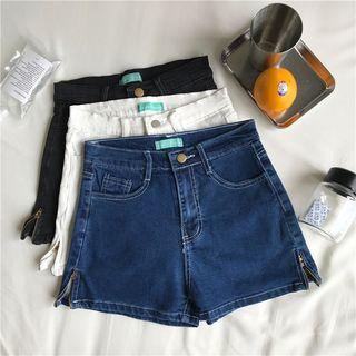 Side Zip High Waist Jeans