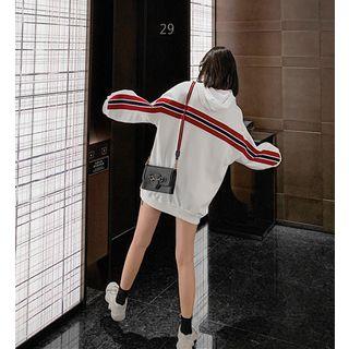 Oversized Color-panel Hoodie