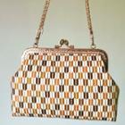 Patterned Pouch Curcumin & Orange & White - One Size