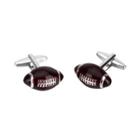 Fashionable And Simple Personality Football Cufflinks Silver - One Size