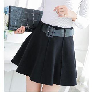 Plain Panel A-line Skirt