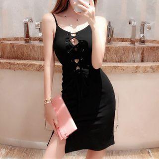 Lace-up Spaghetti Strap Bodycon Dress