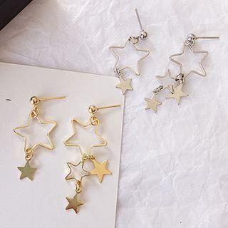 Non-matching Star Dangle Earring