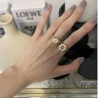 Embossed 925 Sterling Silver Flower / Clover / Cherry Ring