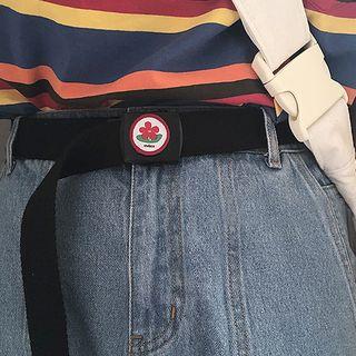 Floral Print Canvas Belt