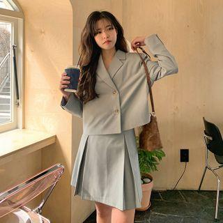 Setup Box-pleat Mini Skirt