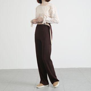 Tie-waist Knit Pants